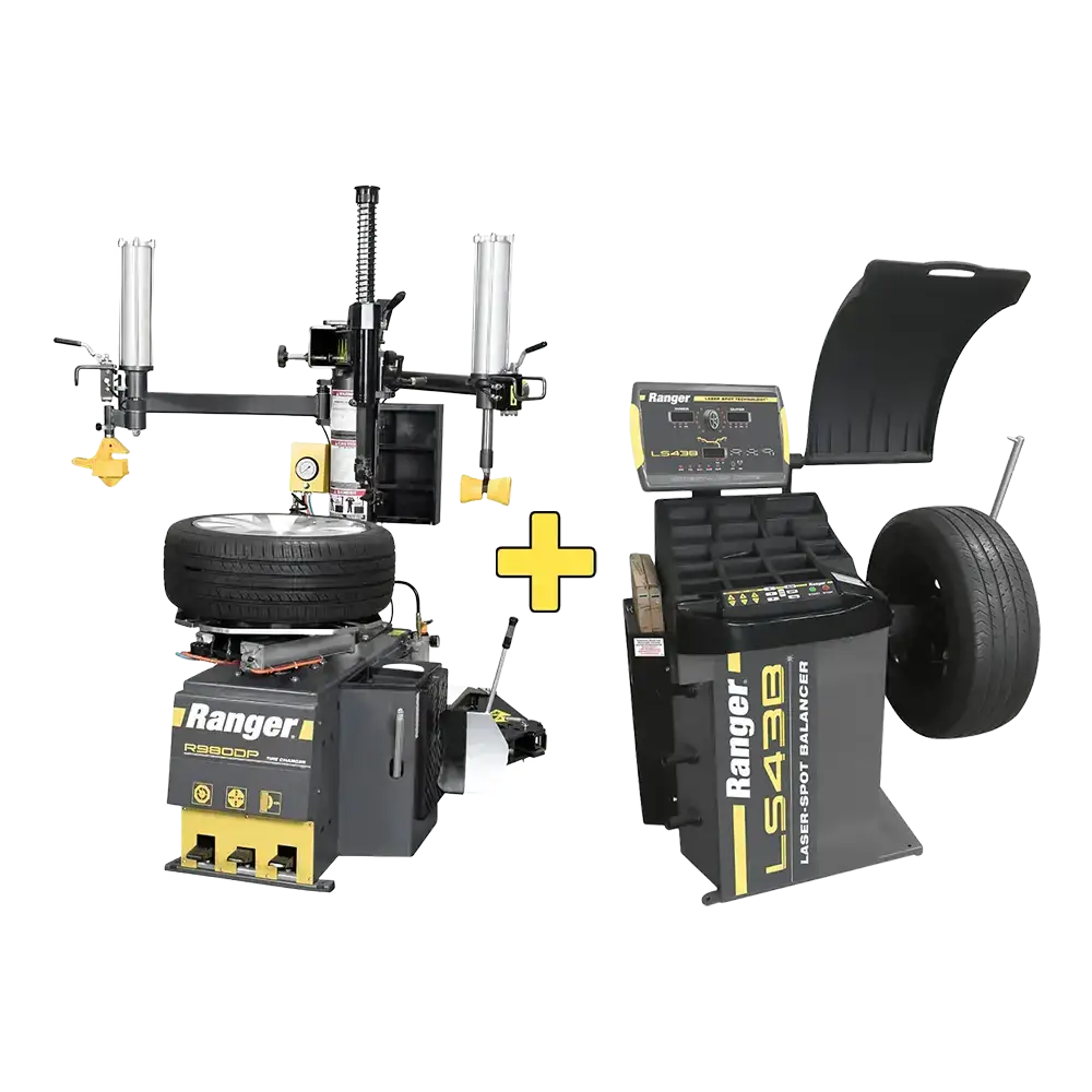 Ranger LS43B Laser Wheel Balancer & R980DP Dual-Assist Tire Changer COMBO