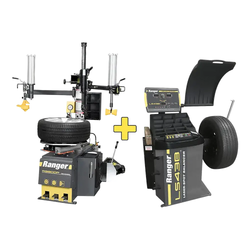Ranger LS43B Laser Wheel Balancer & R980DP Dual-Assist Tire Changer COMBO