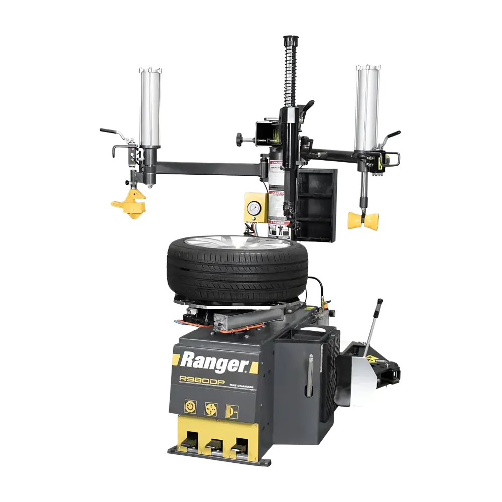Ranger R980DP Tire Changer – 3HP Motor (220V), Dual Assist Arms, 30" Clamping