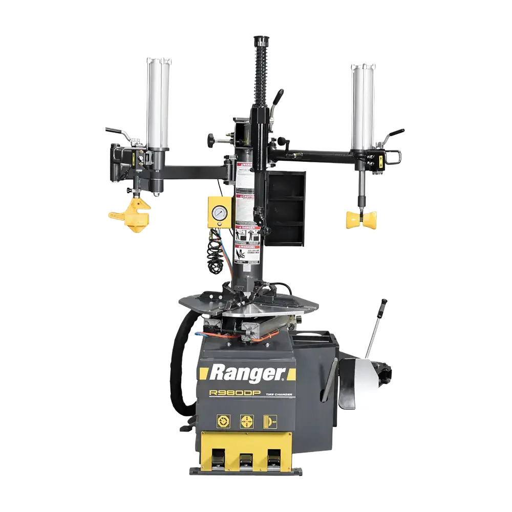 Ranger R980DP Tire Changer – 3HP Motor (220V), Dual Assist Arms, 30" Clamping