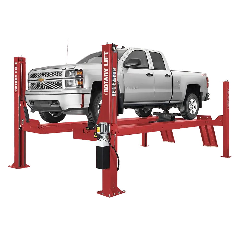 Rotary SMO14EL2 14,000 lbs. Four-Post Lift, Open Front 286” OAL / 215" Max WB