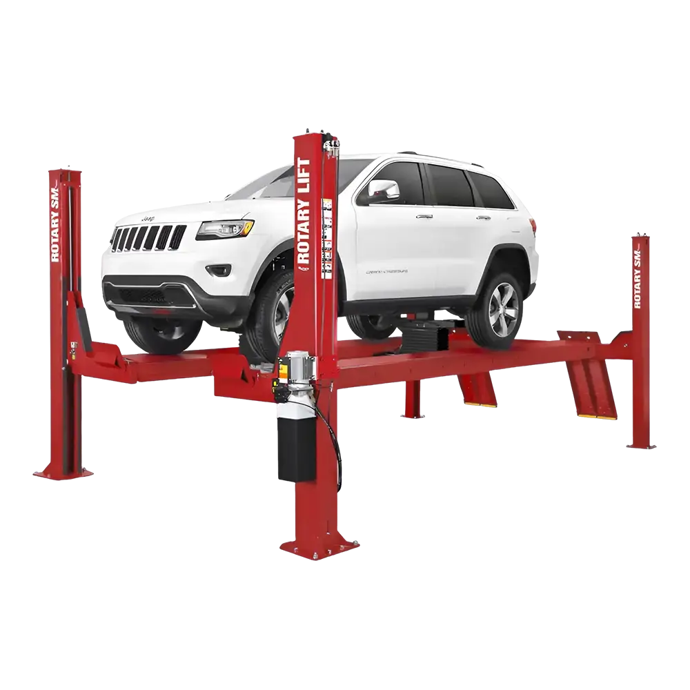 Rotary SMO14L 14,000 lbs. Four-Post Lift, Open Front 253” OAL / 182" Max WB