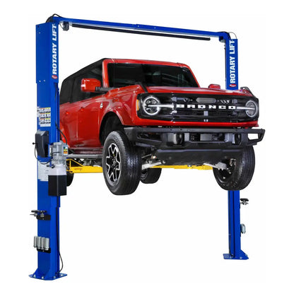 Rotary SPOA10-AV-SP 10K lb 2-Post Asymmetric Vehicle Lift w/ Seismic Plate – California Compliant