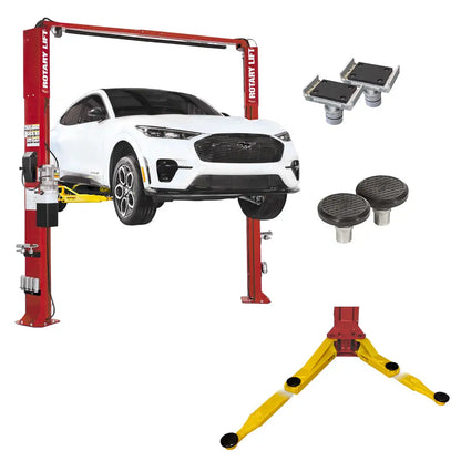 Rotary SPOA10-AV-SP 10K lb 2-Post Asymmetric Vehicle Lift w/ Seismic Plate – California Compliant