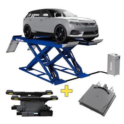 Rotary XA12 12K Alignment Scissor Lift w/ 2-Rolling Jack (6K)