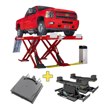Rotary XA14 14K Alignment Scissor Lift w/ 2-Rolling Jack (7K)