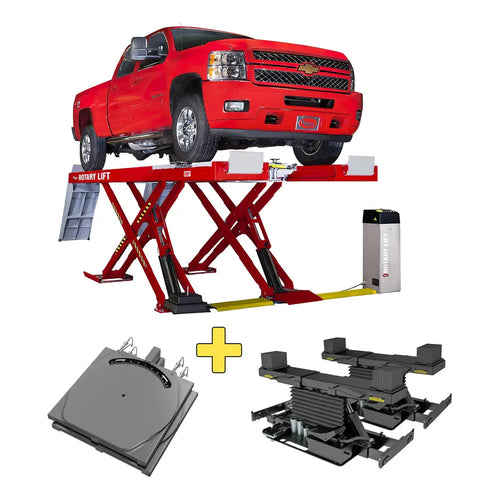 Rotary XA14 14K Alignment Scissor Lift w/ 2-Rolling Jack (7K)