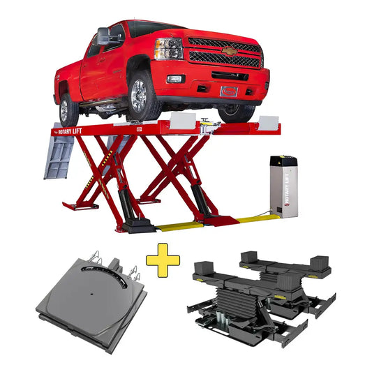 Rotary XA14 14K Alignment Scissor Lift w/ 2-Rolling Jack (7K)