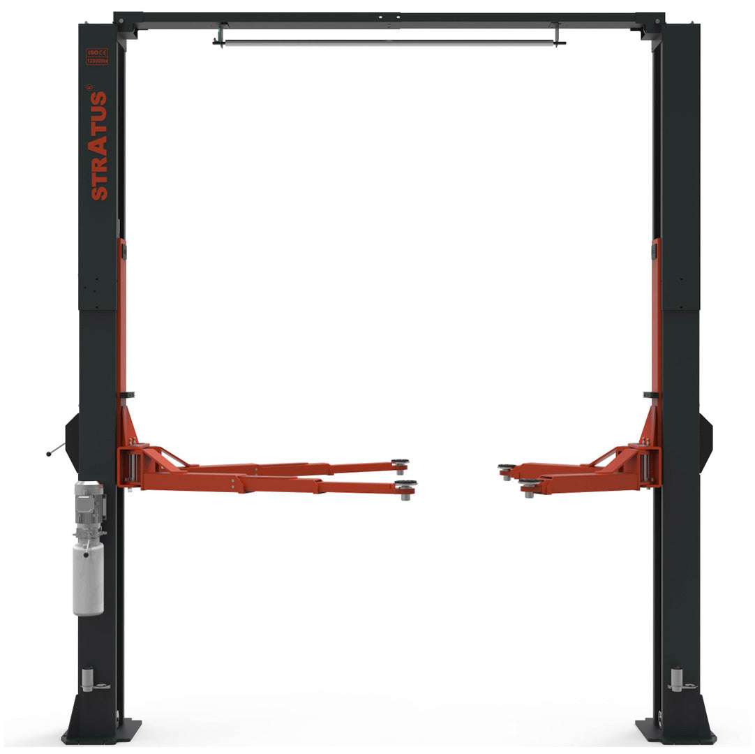 Stratus Clear Floor 12k lbs Single Point Manual Release 2-Post Lift SAE-C12X