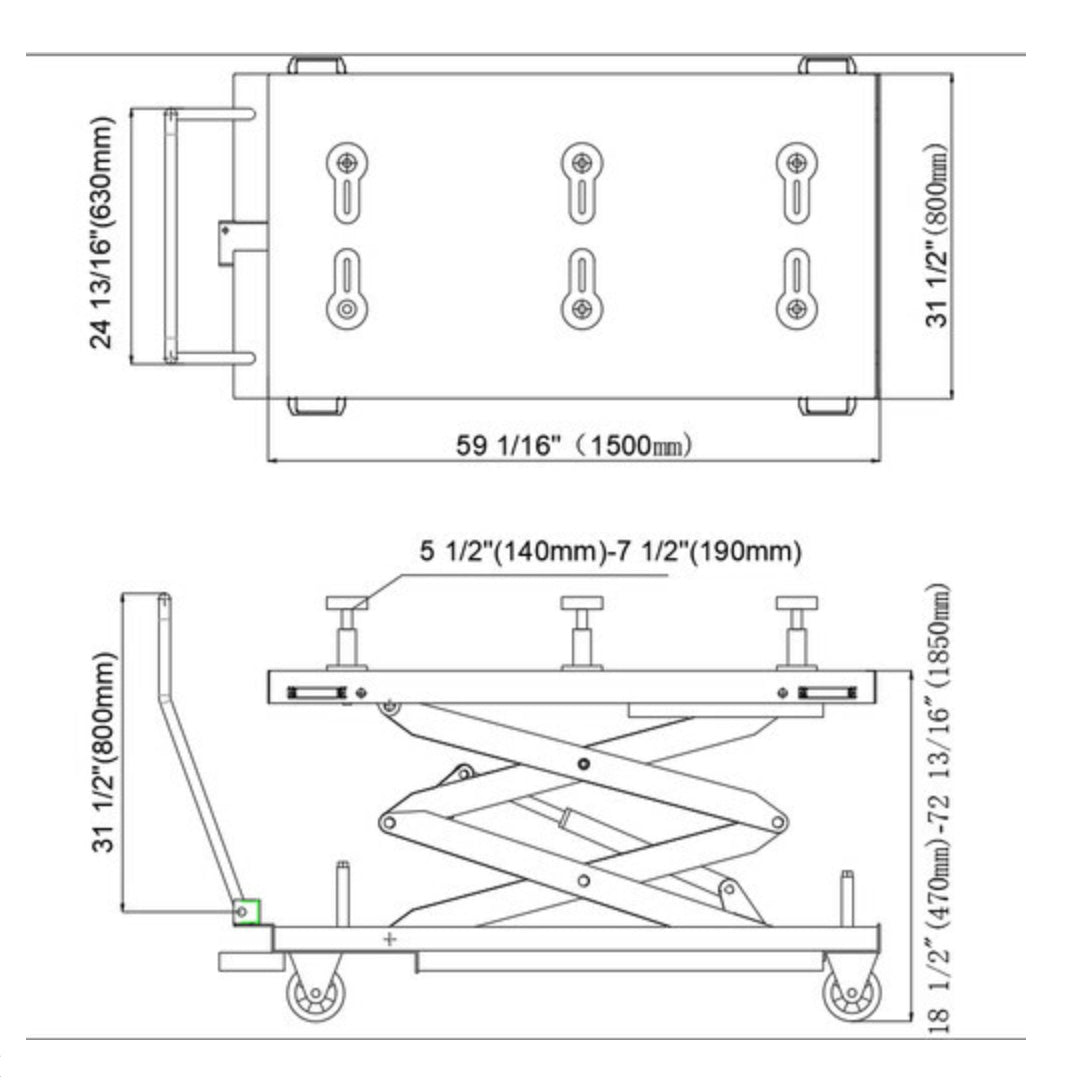 Stratus 2600 lbs Car Lift Table G1 SAE-LT2600E