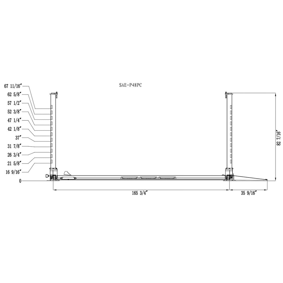 Stratus Steel Construction & Sleeve Containment 8k  lbs 4 Post Mobile Car Lift SAE-P48PC