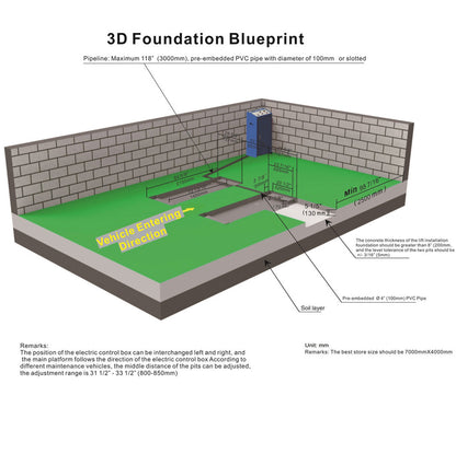 Stratus 3 Commercial Grade On-Ground  Scissor Car Lift Generation 3, SAE-UT9000