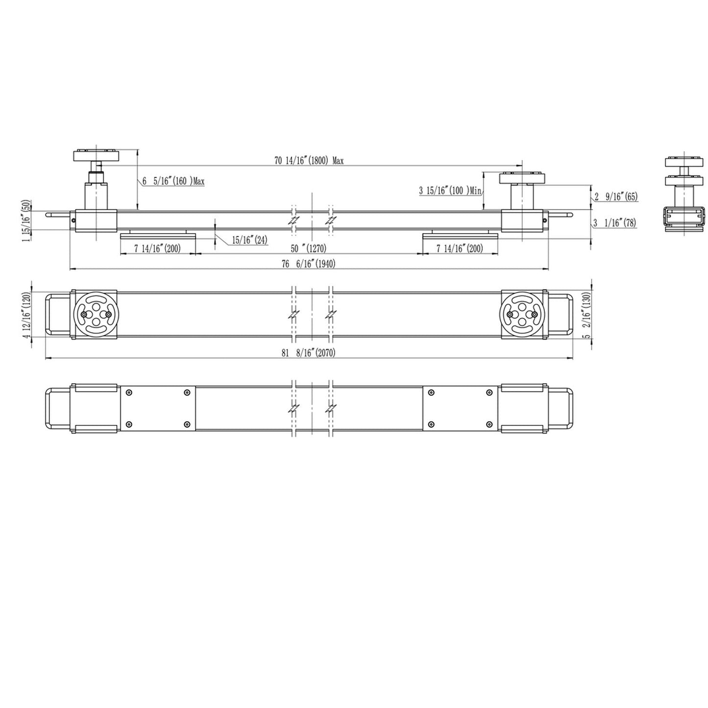 Stratus® Scissor G2 Auto Lift Support Bar Set of 2, SAE-BR9