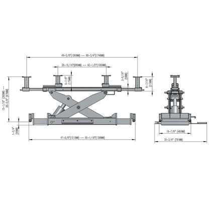Stratus® Rolling Bridge Jack SAE-BJ135