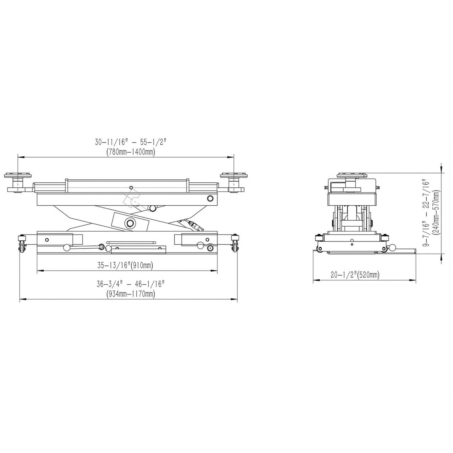 Stratus Rolling Bridge Jack SAE-BJ7