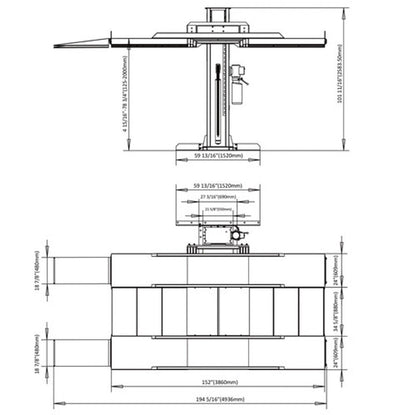 Stratus Single-Post 6600 lbs Manual Release Parking Car Lift SAE-P166M