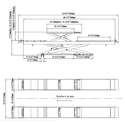 Stratus Commercial Grade 11000 LBS Alignment Scissor Car Lift SAE-FS11AP